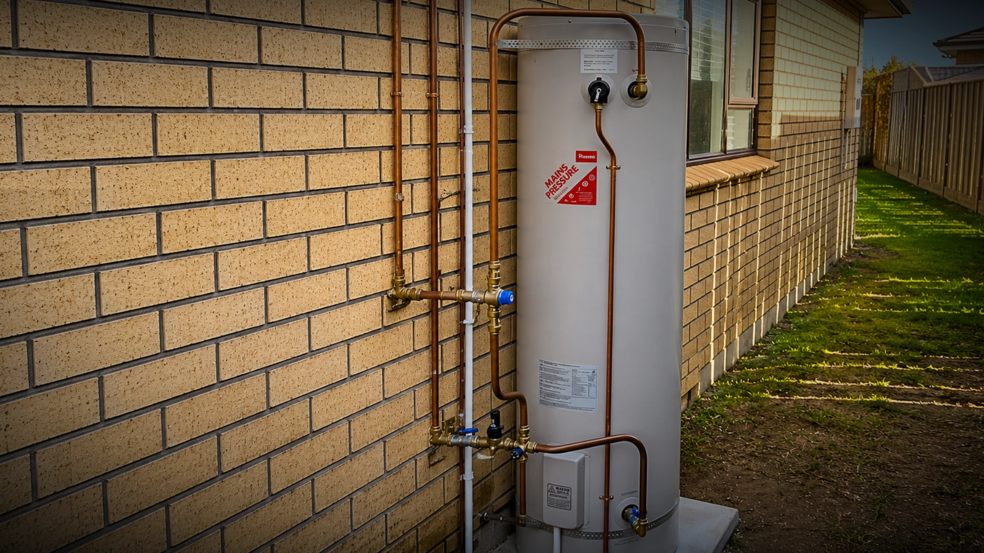 New hot water cylinder installed and pipework connected in a Napier home