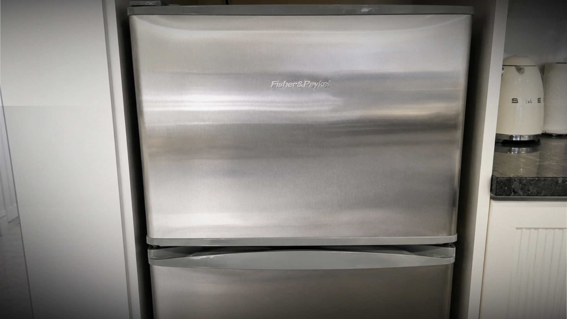 Fridge ice maker water line being connected in a Napier kitchen